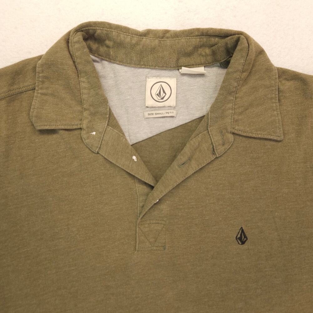 Volcom Short Sleeve Casual Collared Polo Shirt Adult Mens Size S Olive Green